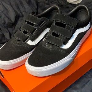 Black Velcro Vans